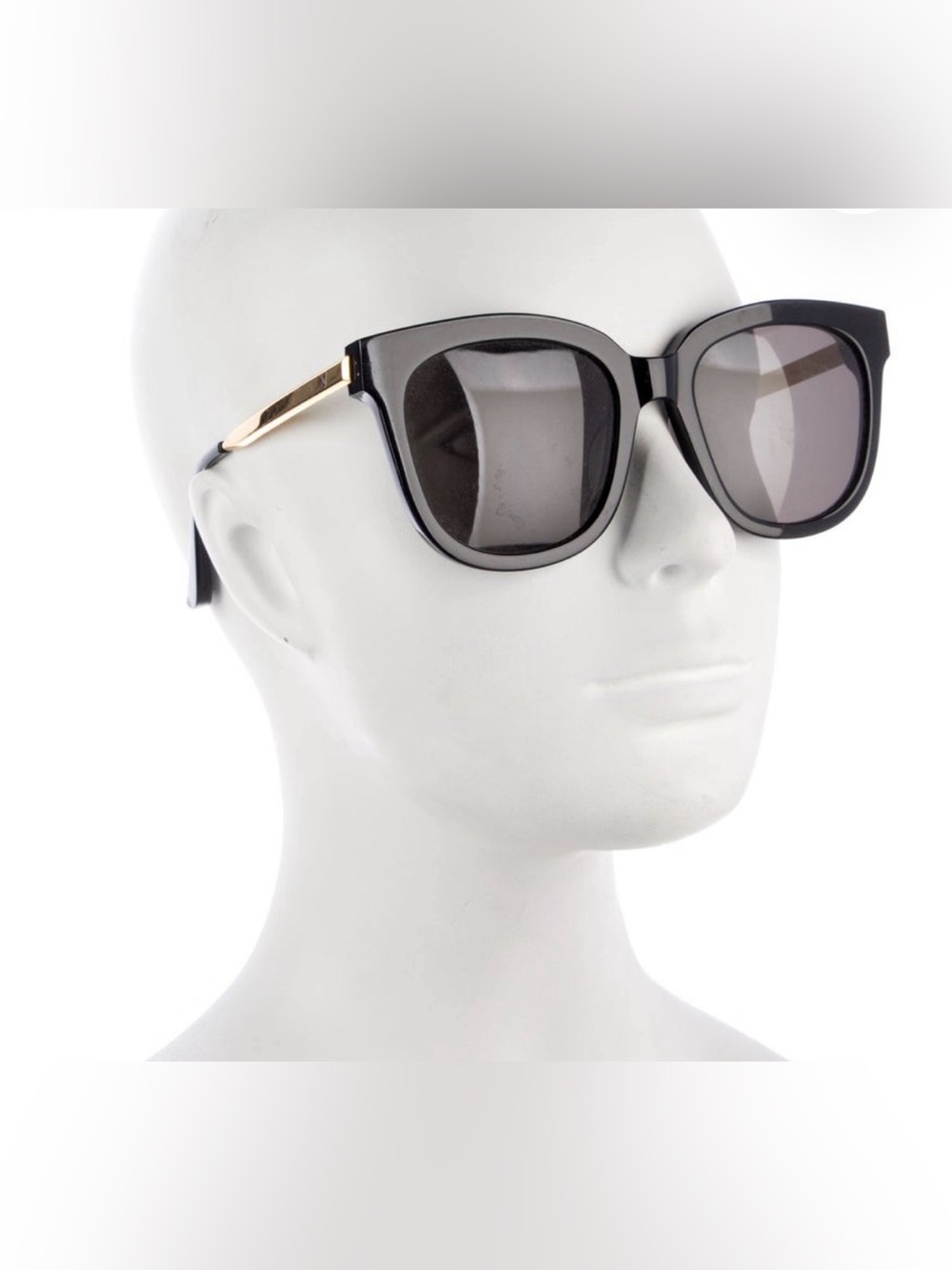 GENTLE MONSTER absente wayfarer Black Sunglasses with Gold Temples